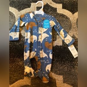 Carter Elephant Onesie Newborn Pajama Feeties